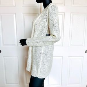 NWT Cynthia Rowley Wool Mohair Cardigan sequins Ivory M size